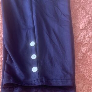 Navy Blue Pants with White Buttons